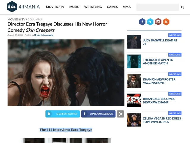 Director Ezra Tsegaye Discusses His New Horror Comedy Skin Creepers